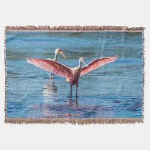 Rosa Spoonbill-Wurfs-Decke Decke
