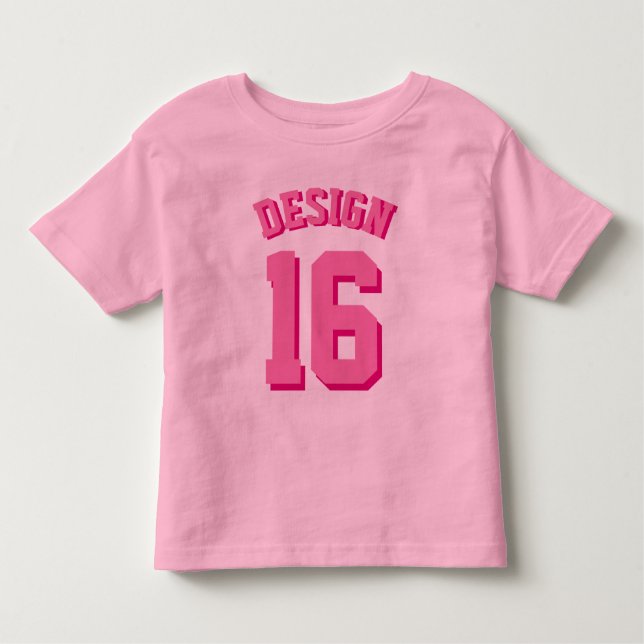 Rosa Sport Jersey des Kleinkind-| Kleinkind T-shirt (Vorderseite)