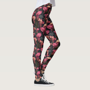Rosa sportliche Calla-Lilien Charme beste Geschenk Leggings