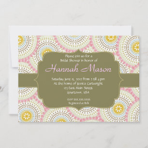 Rosa Spray-Dusche Einladung