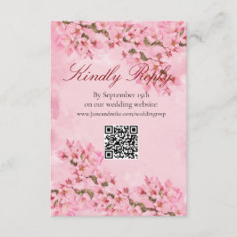 Rosa Springtime Kirschblüten Begleitkarte