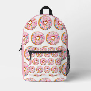 Rosa Sprinklen Donuts mit Herz Bedruckter Rucksack