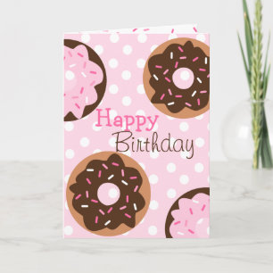 Rosa Sprinkler Donut Karte