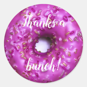 Rosa Sprinklerfleck  Vielen Dank Runder Aufkleber