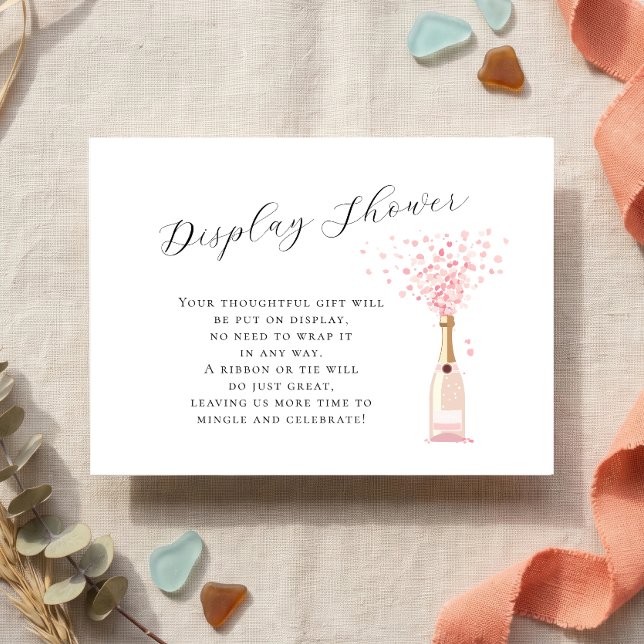 Rosa sprudelnde Brunch-Display-Dusche Brautdusche Begleitkarte (Von Creator hochgeladen)