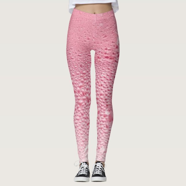 Rosa sprudelnde Champagne Leggings (Vorderseite)
