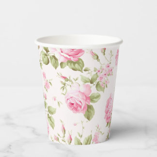 Rosa Sprühregen-Gartenparty-Papierbecher Pappbecher