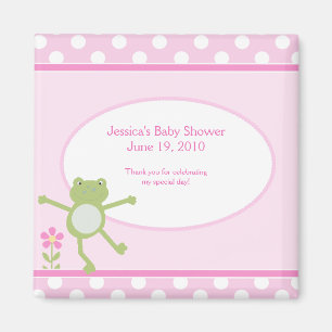 Rosa Sprungs-Frosch-Babyparty-Magnet-Bevorzugung Magnet