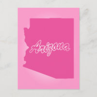 Rosa Staat Arizona Postkarte