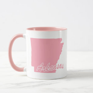 Rosa Staat Arkansas Form Tasse