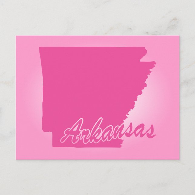 Rosa Staat Arkansas Postkarte (Vorderseite)