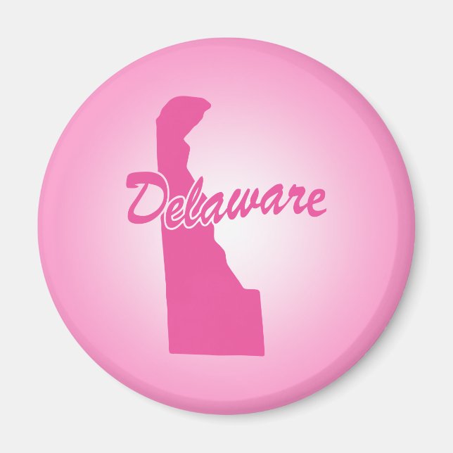 Rosa Staat Delaware Magnet (Vorne)