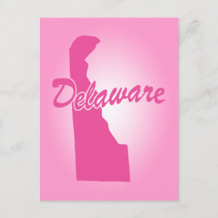 Rosa Staat Delaware Postkarte