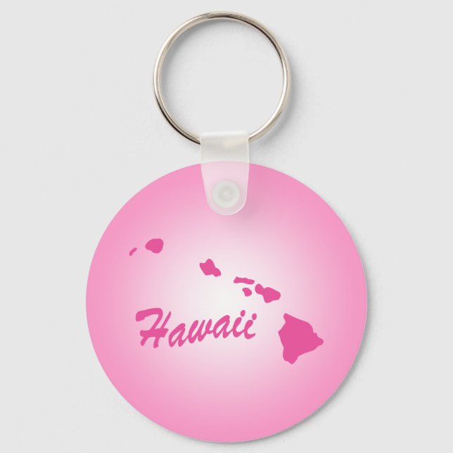 Rosa Staat Hawaii Schlüsselanhänger (Vorderseite)