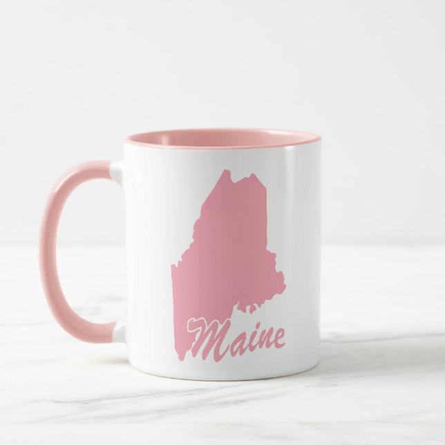 Rosa Staat in Mainform Tasse (Links)