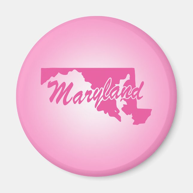 Rosa Staat Maryland Magnet (Vorne)