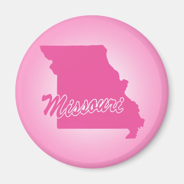 Rosa Staat Missouri Magnet (Vorne)