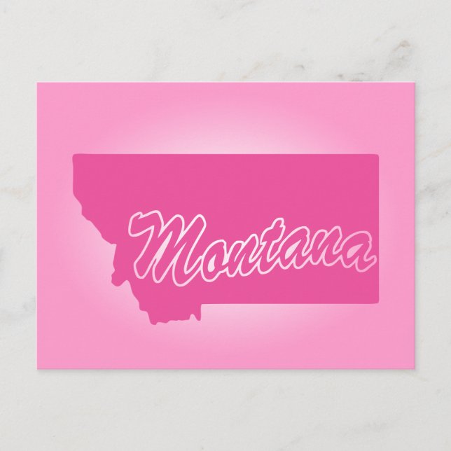 Rosa Staat Montana Postkarte (Vorderseite)