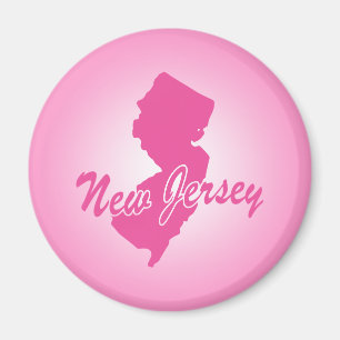 Rosa Staat New Jersey Magnet