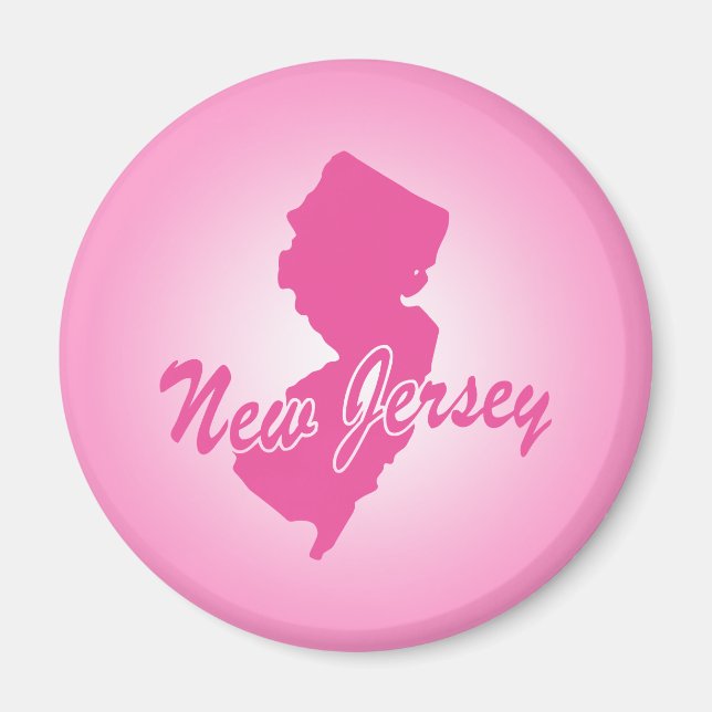 Rosa Staat New Jersey Magnet (Vorne)