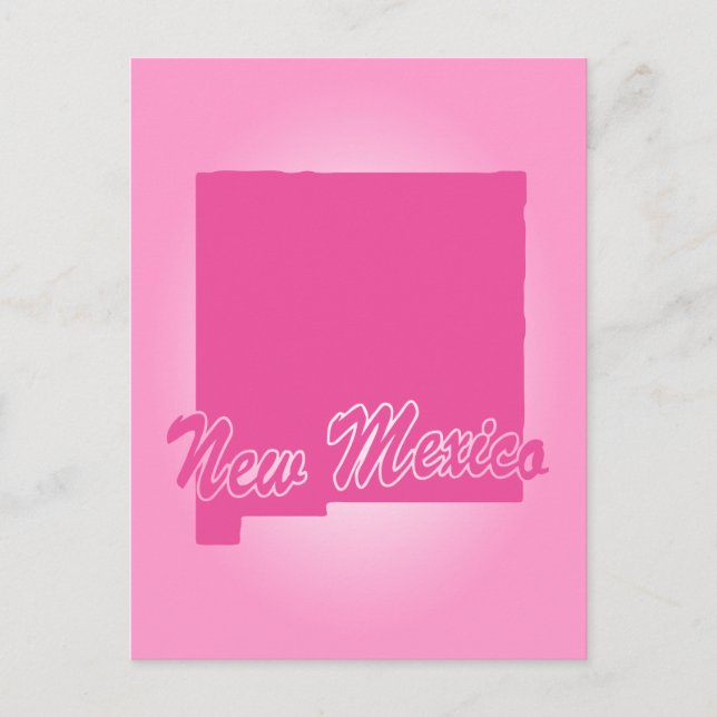 Rosa Staat New Mexico Postkarte (Vorderseite)