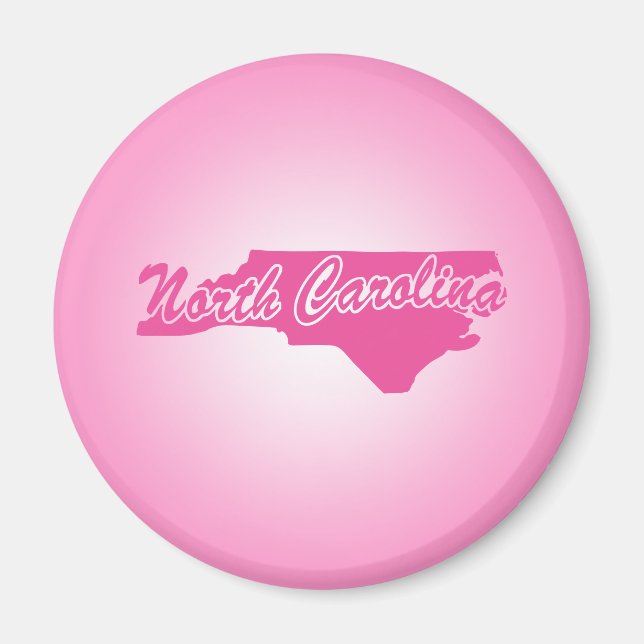 Rosa Staat North Carolina Magnet (Vorne)