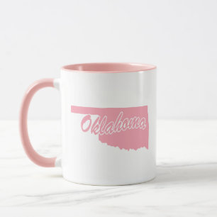 Rosa Staat Oklahoma Form Tasse