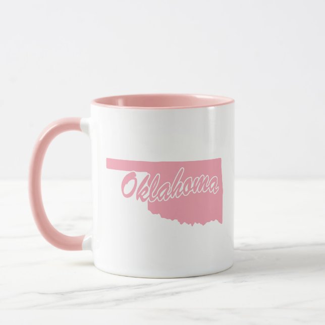 Rosa Staat Oklahoma Form Tasse (Links)