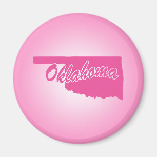 Rosa Staat Oklahoma Magnet