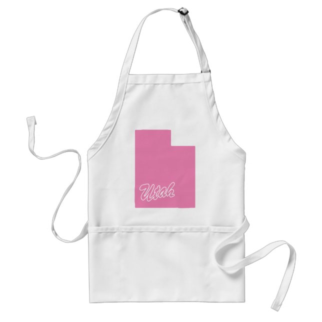 Rosa Staat Utah Erwachsene Schürze (Vorne)