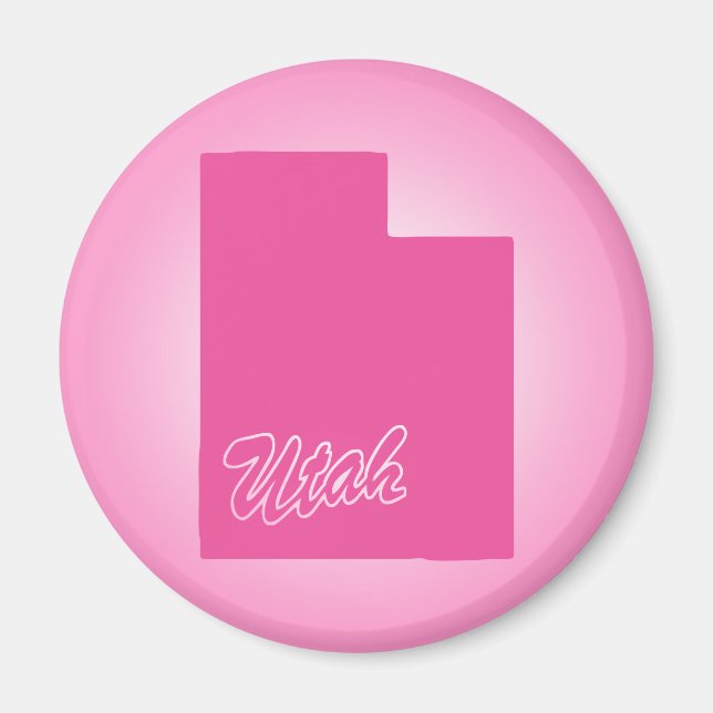 Rosa Staat Utah Magnet (Vorne)