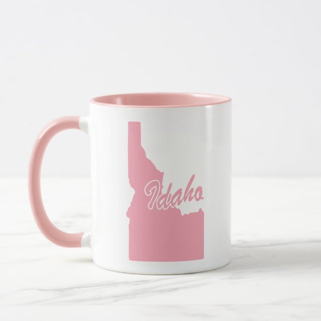 Rosa Staat von Idaho Form Tasse (Links)