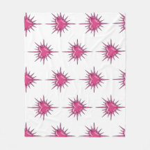 Rosa Stacheliges Herz Cybersigilismus Fleece-Decke