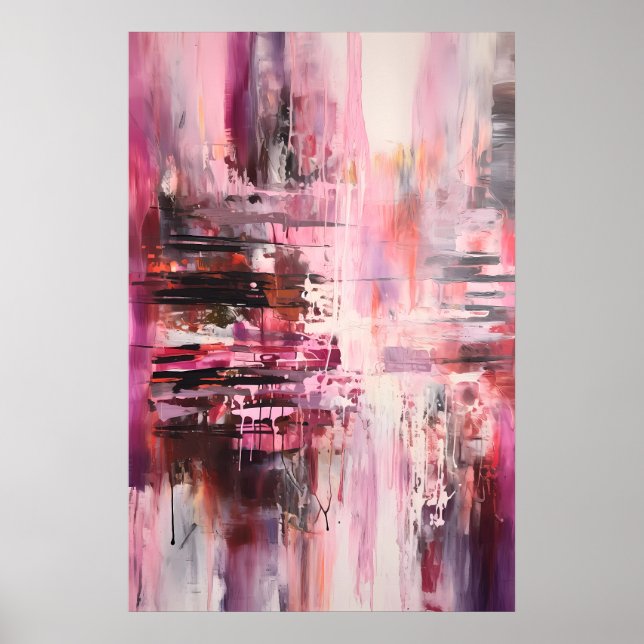 rosa Stadt Poster (Vorne)