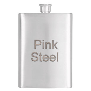 rosa Stahlflasche Flachmann