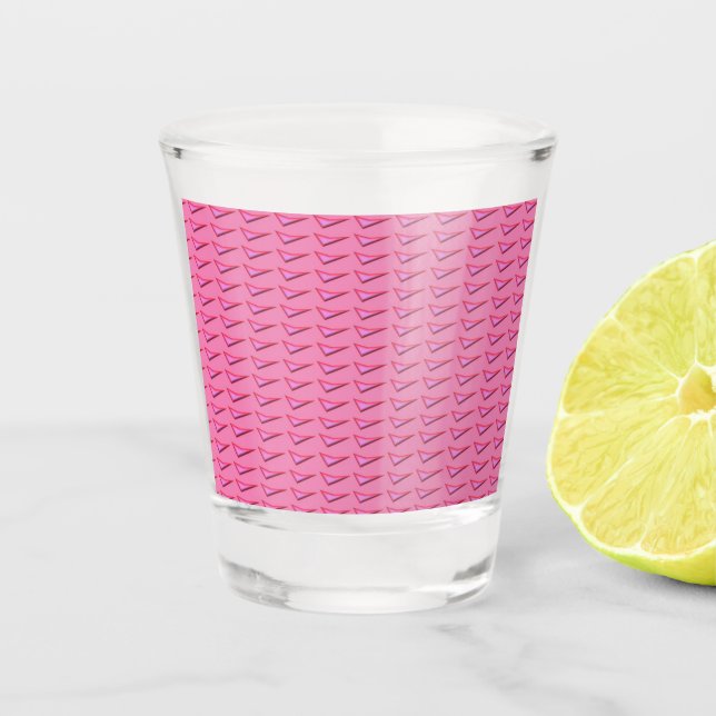 Rosa Stahlschussglas Schnapsglas (Vorderseite)