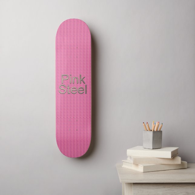 Rosa Stahlskateboard Skateboard (Wandkunst)