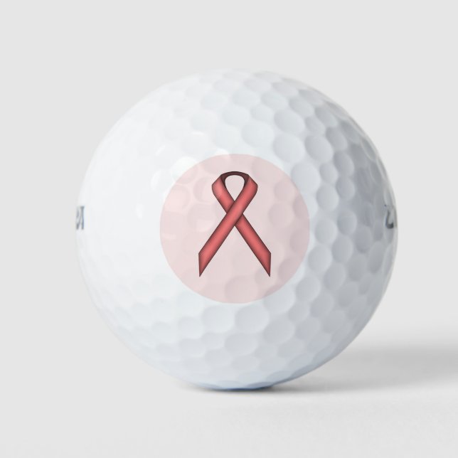 Rosa Standard Ribbon Golfball (Vorderseite)