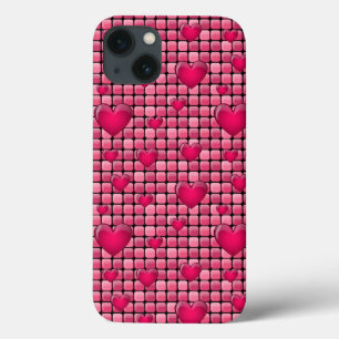 Rosa Stapel mit Herzen Case-Mate iPhone Hülle
