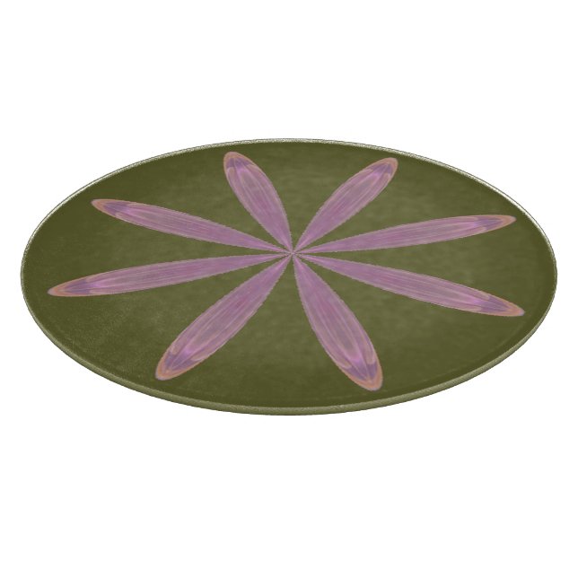 Rosa Star Blume Kaleidoscope Mandala Schneidebrett (Ecke)