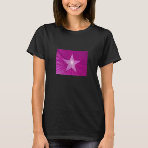Rosa-Star-Frauenschwarz-T - Shirt