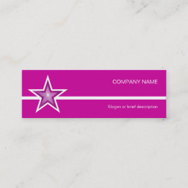 Rosa Star White Line Visitenkarte Rosa magere