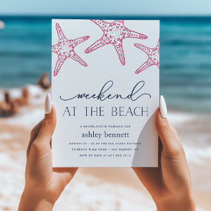 Rosa Starfish Wochenende bei der Einladung zum S