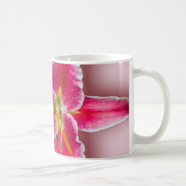 Rosa Stargazer-Lilie und Knospe Tasse (Rechts)