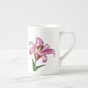 Rosa Stargazer-Lilien-Tasse Prozellantasse