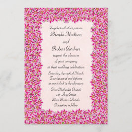 Rosa Stargazer Lily Garden Hochzeitsfeier Einladung