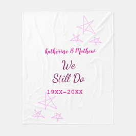 Rosa Stars Jubiläum der Erneuerung Moderne Fleecedecke