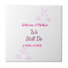 Rosa Stars Jubiläum der Erneuerung Moderne Fliese