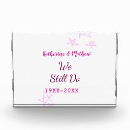 Rosa Stars Jubiläum der Erneuerung Moderne Fotoblock