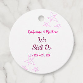 Rosa Stars Jubiläum der Erneuerung Moderne Geschenkanhänger